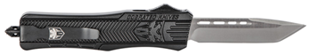 Cobra Enterpris 112490 CobraTec Knives MBSTK1MTNS CTK-1  Medium 3" OTF Tanto Plain D2 Steel Blade/Black