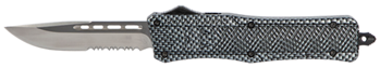 Cobra Enterpris 112492 CobraTec Knives MSCFTK1MDS CTK-1  Medium 3" OTF Drop Point Part Serrated D2 Stee