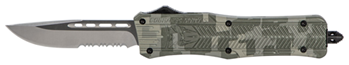 Cobra Enterpris 112501 CobraTec Knives MADCCTK1MDS CTK-1  Medium 3" OTF Part Serrated D2 Steel Blade Ar