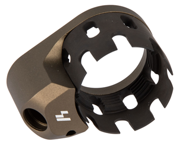 Strike Industri 112763 Strike ARECN&EEPFDE AR Castle Nut and Extended End Plate Flat Dark Earth Anodize