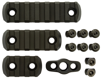 Cmc Triggers Co 112856 CMC Triggers 81724 M-LOK 4-Piece Rail Kit Black Anodized Aluminum