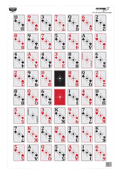 113785 Birchwood Casey 37028 EZE-Scorer 52-Card Shoot-Up Playing Cards Paper Hanging 23
