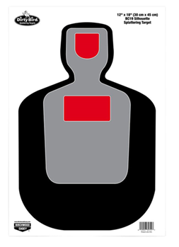 113788 Birchwood Casey 35712 Dirty Bird BC-19 Silhouette Paper Hanging Pistol 12" x 18"