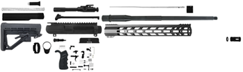 Tacfire 113829 TacFire SSRK308LPK20BN AR Build Kit Rifle 308 Win AR-10 Black Nitride Aluminum 5