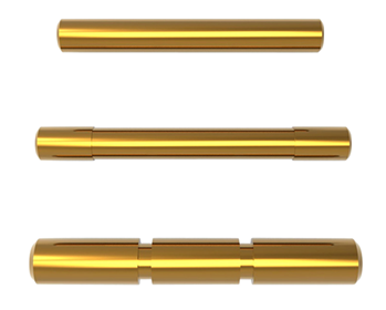 114917 Cross Armory CRGPSGD 3 Pin Set  Gold Steel for Glock Gen1-3