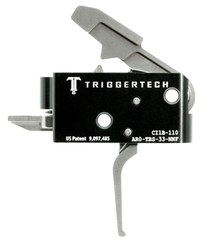 Triggertech 115465 TriggerTech AR0TBS33NNF Competitive Primary  Two-Stage Flat Trigger with 3.50 lb