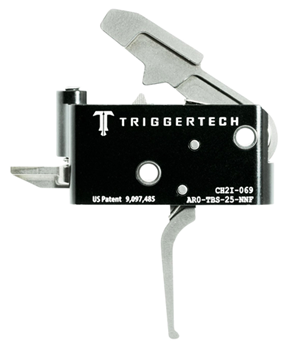 Triggertech 115467 TriggerTech AROTBS25NNF Adaptable Primary  Two-Stage Flat Trigger with 2.50-5 lb