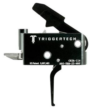 Triggertech 115469 TriggerTech AROTBB25NNF Adaptable Primary  Two-Stage Flat Trigger with 2.50-5 lb