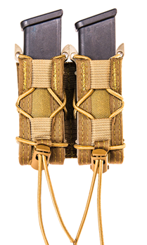 115523 High Speed Gear 11PT02CB TACO Mag Pouch Double Style made of Nylon with Coyote B