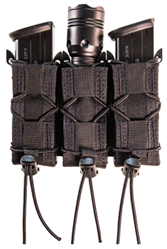 115524 High Speed Gear 11PT03BK TACO Mag Pouch Triple Style made of Nylon with Black Fi