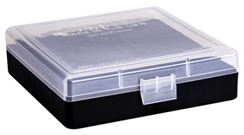 Berrys Manufact 115565 Berrys 87412 001 Ammo Box 9mm Luger,380 ACP 100rd Clear Lid w/Black Bottom