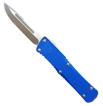 Cobra Enterpris 115600 CobraTec Knives MKBLUMDNS Mini Mamba  2.25" OTF Drop Point Plain D2 Steel Blade/