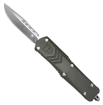 Cobra Enterpris 115605 CobraTec Knives SGYFSXSDNS FS-X  Small 2.50" OTF Drop Point Plain D2 Steel Blade