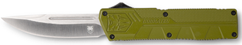 Cobra Enterpris 115613 CobraTec Knives ODCTLWDNS Lightweight  3.25" OTF Drop Point Plain D2 Steel Blade