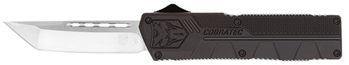 Cobra Enterpris 115618 CobraTec Knives BCTLWTNS Lightweight  3.25" OTF Tanto Plain D2 Steel Blade/Black