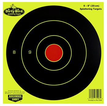 115754 Birchwood Casey 35950 Dirty Bird  Bullseye Paper Hanging Pistol/Rifle Black/Yell