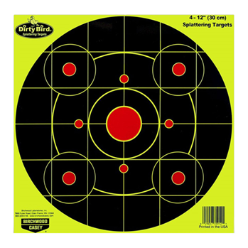 115755 Birchwood Casey 35912 Dirty Bird Sight-In Circle Paper Hanging Pistol/Rifle 12"