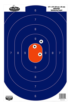 115757 Birchwood Casey 35720 Dirty Bird  Silhouette Tagboard Hanging Pistol 12" x 18" B