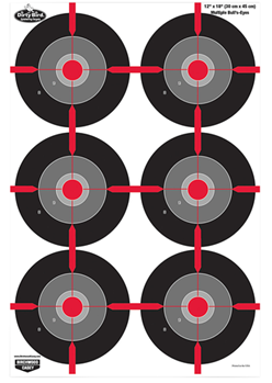 115758 Birchwood Casey 35705 Dirty Bird  Bullseye Tagboard Hanging Pistol 12" x 18" Bla