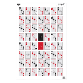 115790 Birchwood Casey 37026 EZE-Scorer 52-Card Shoot-Up Playing Cards Paper Hanging 23