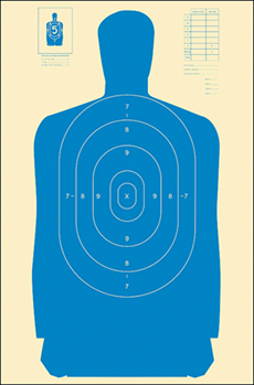 Action Target I 116014 Action Target B27SBLUE100 Qualification  Silhouette Paper Hanging 24" x 45" Blue