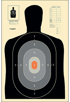 Action Target I 116027 Action Target B27EPROS100 B-27 Pros Silhouette Hanging Paper Target 23" x 35" 10