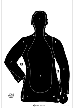 Action Target I 116029 Action Target B21EBLACK100 Qualification  Silhouette Paper 23" x 35" Black 100 P