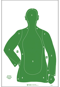 Action Target I 116031 Action Target B21EGREEN100 Qualification  Silhouette Paper Hanging 23" x 35" Gre