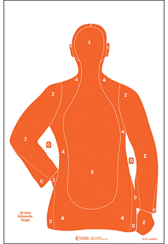 Action Target I 116032 Action Target B21EORANGE100 Qualification  Silhouette Paper 23" x 35" Orange 100