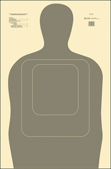 Action Target I 116037 Action Target TQ15GRAY100 Standard  Silhouette Paper Hanging 24" x 45" Gray/Whit
