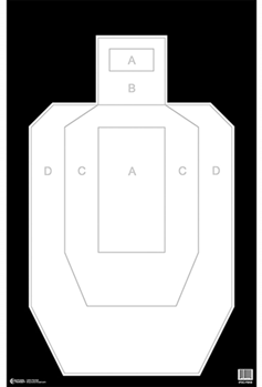 116038 Action Target IPSCPBKB100 High Visibility IPSC/USPSA Silhouette Heavy Paper Hang