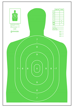Action Target I 116042 Action Target B27ELGR100 High Visibility  Silhouette Paper 23" x 35" Fluorescent