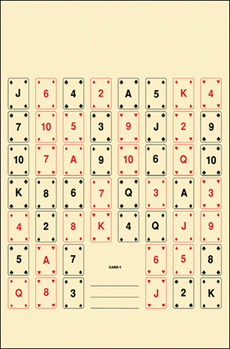 Action Target I 116055 Action Target CARD1100 Playing Card #1 52 Playing Cards Paper 22.50" x 24" Multi