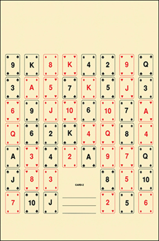 Action Target I 116056 Action Target CARD2100 Playing Card #2 52 Playing Cards Paper 22.50" x 24" Multi