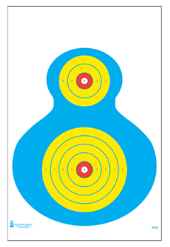 Action Target I 116060 Action Target PRWB1100 High Visibility  Silhouette Paper 19" x 25" Blue/Yellow 1