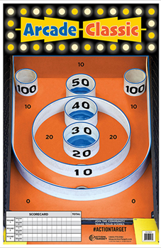 Action Target I 116075 Action Target GSSKEE100 Arcade Classic  Skee-Ball Paper Hanging 23" x 35" Multi-