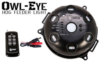 116243 Predator Tactics 97510 Owl-Eye Hog Feeder Light Black Red/Green Filter 50-55' Ra