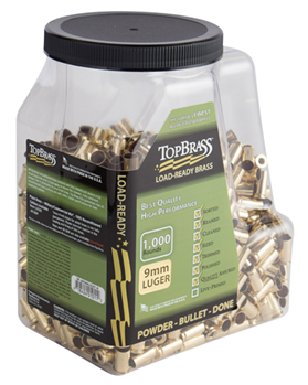 Top Brass Llc 116318 TOP BRASS LLC 6B9MMLUGXY-M-J Premium Reconditioned  9mm Luger Handgun Brass 1000
