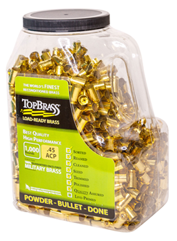 Top Brass Llc 116320 TOP BRASS LLC 7B045ACYCY-M-J Premium Reconditioned  45 ACP Handgun Brass 1000 Pe