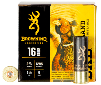 Browning Ammuni 116356 Browning Ammo B193511626 BXD Upland 16 Gauge 2.75" 1 1/8 oz 6 Shot 25 Bx/ 10 Cs