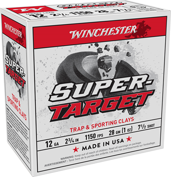 Winchester Ammu 117674 TRGT11507 WIN SPR-TRGT 12GA 2-3/4" #7.5 25/250