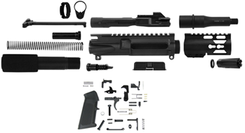 Tacfire 117686 TacFire SSPK9MMLPK4K AR Build Kit KeyMod 9mm Luger Black Steel