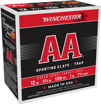 Winchester Ammu 117751 Winchester Ammo AASC12507 AA Super Sport 12 Gauge 2.75" 1 oz 7.5 Shot 25 Bx/ 10