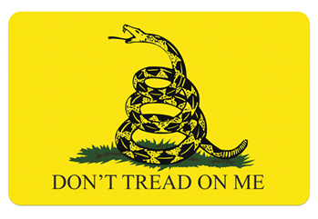 Tekmat 117822 TekMat TEKR17GADSDEN Gadsden Flag Cleaning Mat Black/Yellow Rubber 17" Long Snak