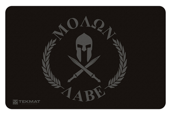 Tekmat 117934 TekMat TEKR17MOLONLABE Molon Labe Cleaning Mat Black/Gray Rubber 17" Long Molon