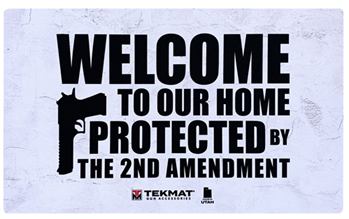 Tekmat 117971 TekMat TEK422AMENDMENT 2nd Amendment Door Mat White/Black Rubber 42" Long "Welco