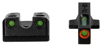 Truglo 117979 TruGlo TG-13SG4PC TFX Pro  Square Tritium/Fiber Optic Green with Orange Outline