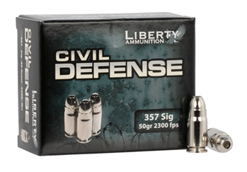 118347 Liberty Ammunition LACD357SIG053 Civil Defense 357 Sig 357 Sig 50 gr Hollow Poin