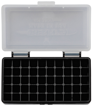 Berrys Manufact 118352 Berrys 71933 401 Ammo Box 9mm Luger,380 ACP 50rd Clear Lid w/Black Bottom