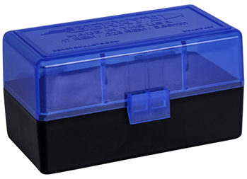Berrys Manufact 118356 Berrys 44661 405 Ammo Box 223 Rem,5.56x45mm NATO 50rd Blue Lid w/Black Bottom